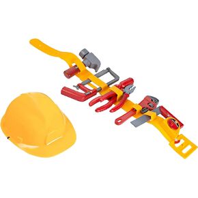 لعبة أدوات للأطفال - مجموعة أحزمة أدوات للأطفال مع قبعة صلبة، شريط قياس وأدوات يدوية لعبة in Kuwait