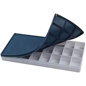 Aliotech 24 Compartments Plastic Paint Palette Paint Tray with Soft Lid for Watercolors Gouache Acrylic and Oil Paint in Saudi Arabia