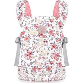 GAGAKU Baby Doll Carrier for Little Girls Stuffed Animal Carrier Toy Baby Carrier for Toddler - Pink Wax Flowers