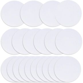 Sublimation Blanks Drink Coasters,6 Pcs 3.5 Inch MDF White Round Coasters for Crafts Painting Heat Transfer