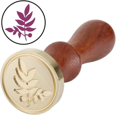 Mornajina ختم الشمع ختم، خمر روزماري النباتية النحاس رئيس مقبض خشبي ختم ختم قابل للإزالة in Kuwait