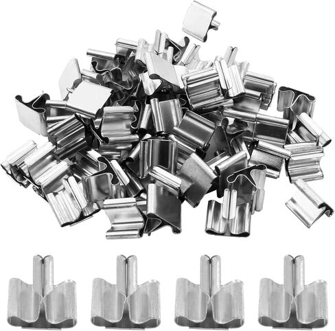 Litoexpe 100pcs Wooden Wick Clips, Square Candle Wick Base, Metal Wick Base Clip Sustainer Tabs Wood Wicks for Candle Making and Candle DIY in Kuwait