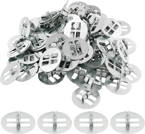 Litoexpe 100pcs Wooden Wick Clips, Square Candle Wick Base, Metal Wick Base Clip Sustainer Tabs Wood Wicks for Candle Making and Candle DIY in Kuwait
