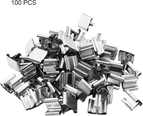 Litoexpe 100pcs Wooden Wick Clips, Square Candle Wick Base, Metal Wick Base Clip Sustainer Tabs Wood Wicks for Candle Making and Candle DIY in Kuwait