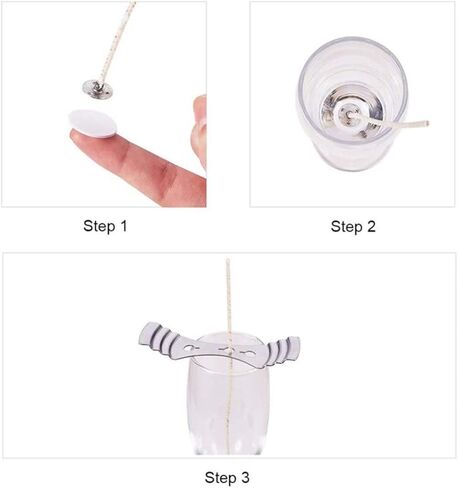 Candle Wick Stickers Dots Wick Stickers Heat Resistance Glue Adhere Candle Wick Stickers Candle Wicks Holder for Candle DIY Making(100 Pieces) in Kuwait