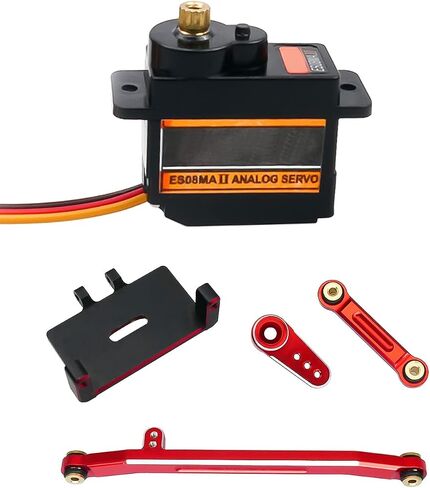 12g Metal Gear Analog Servo Fit for Axial SCX24 Upgrade Parts, Steering Servo with Servo Mount Bracket and Arm and Steering Link for RC Car Boat Model Parts in Saudi Arabia