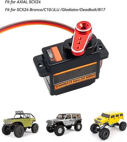 12g Metal Gear Analog Servo Fit for Axial SCX24 Upgrade Parts, Steering Servo with Servo Mount Bracket and Arm and Steering Link for RC Car Boat Model Parts in Saudi Arabia