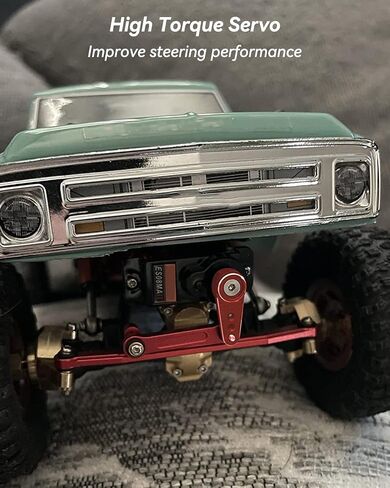 12g Metal Gear Analog Servo Fit for Axial SCX24 Upgrade Parts, Steering Servo with Servo Mount Bracket and Arm and Steering Link for RC Car Boat Model Parts in Saudi Arabia