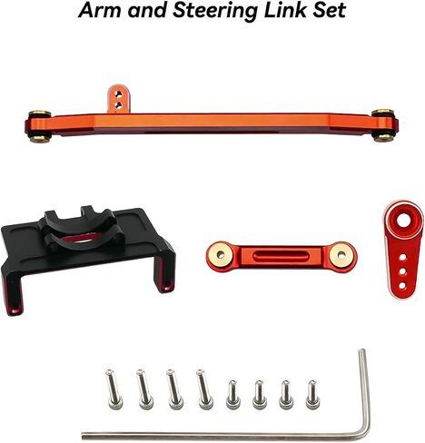 12g Metal Gear Analog Servo Fit for Axial SCX24 Upgrade Parts, Steering Servo with Servo Mount Bracket and Arm and Steering Link for RC Car Boat Model Parts in Saudi Arabia