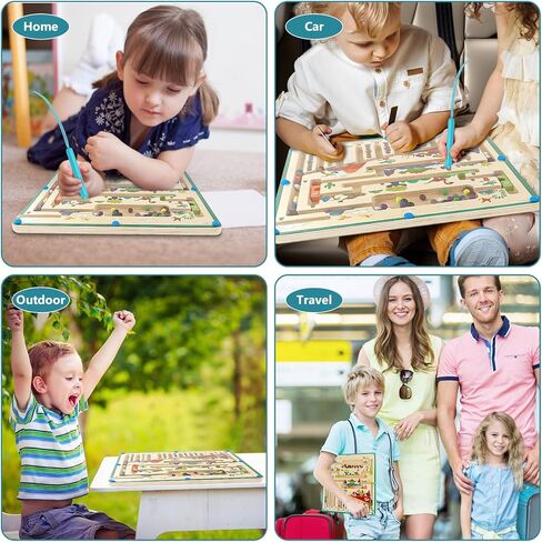 لعبة المتاهة المغناطيسية والأرقام من UQM، ألعاب مونتيسوري الخشبية للأطفال الصغار، ألعاب تعليمية لفرز الألوان والعد المطابقة للأطفال في مرحلة ما قبل المدرسة والأولاد والبنات من عمر 3 إلى 4 5 سنوات in Kuwait