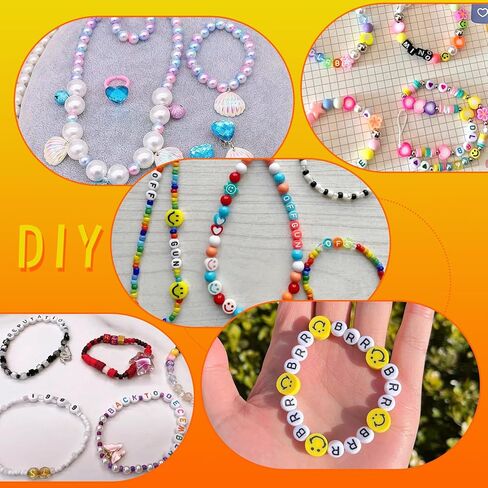 مجموعة خرز الطين 144 لونًا من Zlulary، خرز الطين للأساور، مجموعة صنع الأساور مع خرز الحروف، سلسلة سوار مرنة، المعلقات، خرز الطين لصنع الأساور in Kuwait