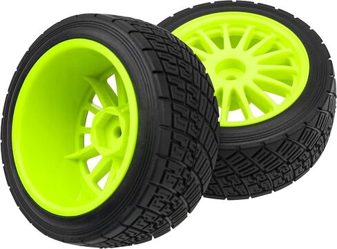 80mm/3.14" Rubber Tires & Plastic Wheel Rims 2.2 Inch 12mm Hex Hub Compatible with 1/10 HPI WR8 Off-Road Rally 1/14 WLtoys 124019 144001 1/16 Redcat Volcano RC Buggy (Black) in Saudi Arabia