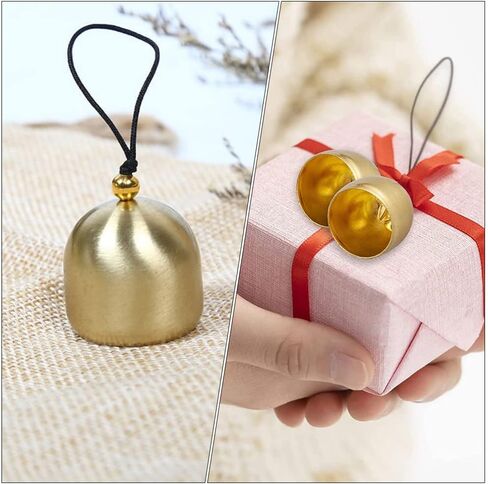 10 قطع من أجراس عيد الميلاد الصغيرة من NUOBESTY جرس جلجل عتيق من النحاس الذهبي لتزيين الكريسماس بنفسك in Kuwait