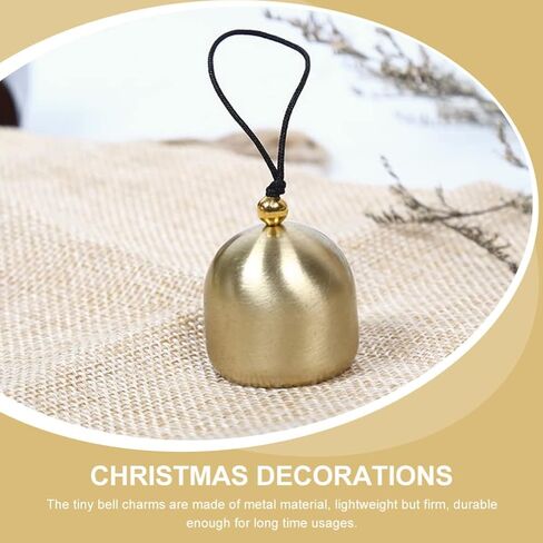 10 قطع من أجراس عيد الميلاد الصغيرة من NUOBESTY جرس جلجل عتيق من النحاس الذهبي لتزيين الكريسماس بنفسك in Kuwait