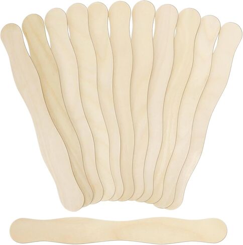 200 قطعة من أعواد الحرف الخشبية مقاس 8 بوصات من Fansunta، مقبض مروحة خشبية، خافض لسان خشبي، أعواد مصاصة كبيرة للحرف اليدوية، تزيين DIY، خلط الأصباغ in Kuwait