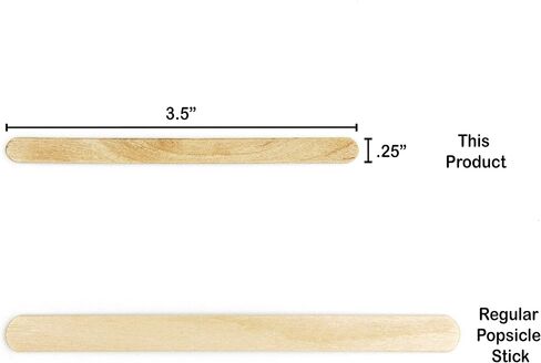 Perfect Stix - PS Mini 3.5" Craft 3.5" Mini Craft/Spa/Ice Cream Sticks - Natural Birch Wood - Pack of 250 in Saudi Arabia