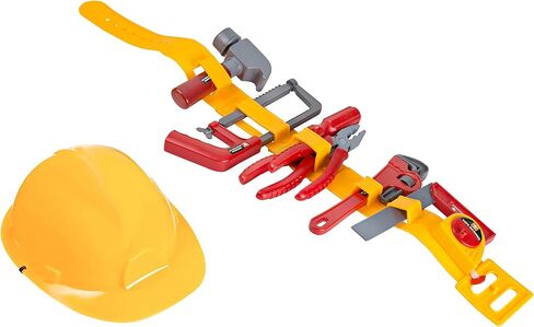 لعبة أدوات للأطفال - مجموعة أحزمة أدوات للأطفال مع قبعة صلبة، شريط قياس وأدوات يدوية لعبة in Kuwait