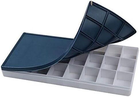 Aliotech 24 Compartments Plastic Paint Palette Paint Tray with Soft Lid for Watercolors Gouache Acrylic and Oil Paint in Saudi Arabia