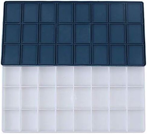Aliotech 24 Compartments Plastic Paint Palette Paint Tray with Soft Lid for Watercolors Gouache Acrylic and Oil Paint in Saudi Arabia