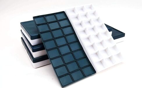 Aliotech 24 Compartments Plastic Paint Palette Paint Tray with Soft Lid for Watercolors Gouache Acrylic and Oil Paint in Saudi Arabia