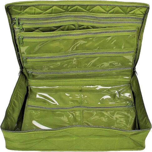 حقيبة Yazzii Carry All Organizer - حقيبة تخزين حرفية فائقة مع 20 جيبًا لمستلزمات اللحف ومفاهيم الخياطة والتطريز والمزيد - أحمر in Kuwait