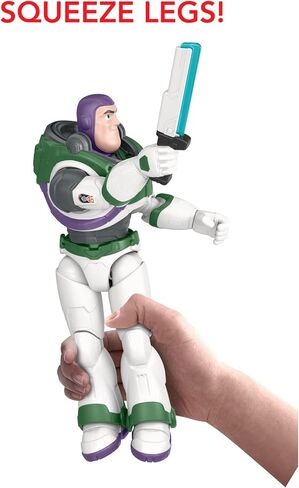 Mattel Disney and Pixar Lightyear 12-in Action Figure with Motion, Lights & Sound, Buzz Lightyear with Slashing Laser Blade in Kuwait