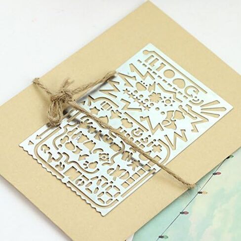 Wocst 3 in 1 Stainless Steel Drawing Painting Stencils Included Web UI/iOS Stencils for Scrapbooking, Card and Craft Projects in Kuwait