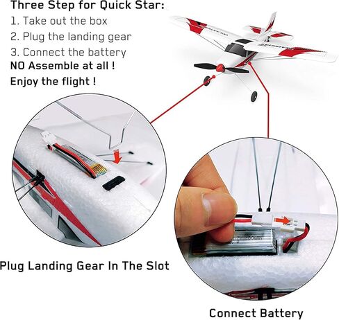 VOLANTEXRC RC Plane TrainStar Mini RC Airplane PNP Version No Transmitter No Battery No Charger (761-1 PNP) in Kuwait
