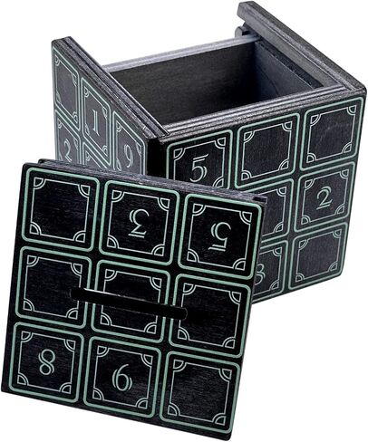 صندوق بازل مكعب انيجما السحري - حامل نقود وهدايا في قفل خدعة خشبي مع مساحة تخزين مخفية على شكل حصالة بيجي بانك لعبة تحفيز العقل in Kuwait