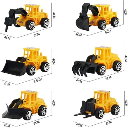مجموعة تزيين الكيك 16 قطعة من New memo لتزيين الكيك - شاحنة حفار برج - رافعة كب كيك - قمة حركة المرور والطريق - لوازم حفلة عيد ميلاد سعيد - مستلزمات الحفلات للأطفال الأولاد in Kuwait