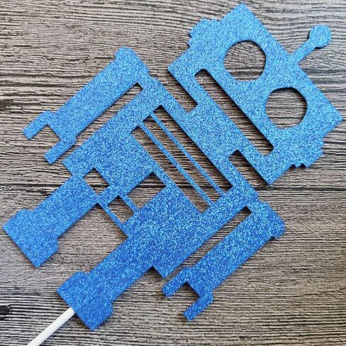 روبوت كيك توبر روبوت طفل دش كيك ديكور الروبوت / ميكانيكي / مجمعة بالكامل / تحت عنوان الفضاء الثاني الثاني تزيين لوازم كعكة حفل عيد الميلاد الأول in Kuwait