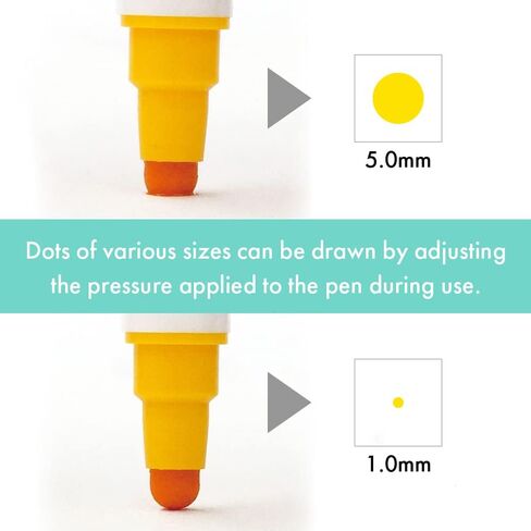 Kuretake CLEAN COLOR DOT Single Mild Smoky 6 colors set, Flexible dot tip marker, for Journals, Crafts, Illustration, Lettering, Planners, for Adult, Kids, Made in Japan in Kuwait