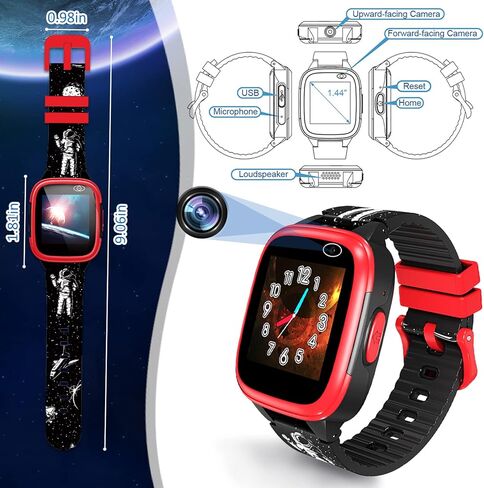 ساعات يهتا للأطفال الذكية للأولاد من عمر 3 إلى 12 عامًا، ساعة أطفال بكاميرا مزدوجة مع 11 لعبة تعليمية، ساعات للأطفال بشاشة تعمل باللمس مع مصباح يدوي لمشغل الموسيقى لعيد ميلاد الفتيات in Kuwait