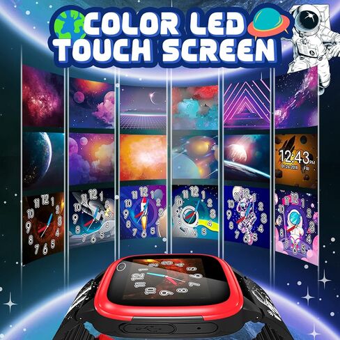 ساعات يهتا للأطفال الذكية للأولاد من عمر 3 إلى 12 عامًا، ساعة أطفال بكاميرا مزدوجة مع 11 لعبة تعليمية، ساعات للأطفال بشاشة تعمل باللمس مع مصباح يدوي لمشغل الموسيقى لعيد ميلاد الفتيات in Kuwait