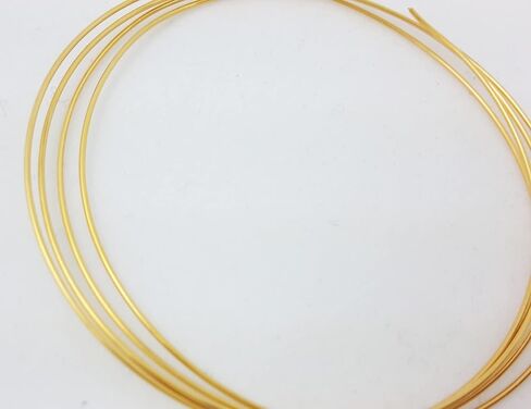 28 مقياس 99.99% سلك ذهبي أصفر خالص 24 قيراط مستدير 1/4 صلب 1 قدم بواسطة CRAFT WIRE in Kuwait