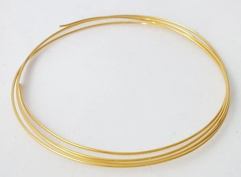 28 مقياس 99.99% سلك ذهبي أصفر خالص 24 قيراط مستدير 1/4 صلب 1 قدم بواسطة CRAFT WIRE in Kuwait