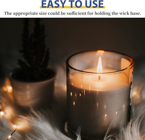 Ziosxin 200PCS Heat-Resistant Double-Sided Candle Wick Stickers - Perfect for DIY Candle Making in Kuwait