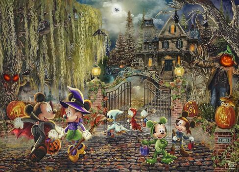 Ceaco - Thomas Kinkade - Disney - Mickey and Minnie Halloween Fun - 1000 Piece Jigsaw Puzzle in Saudi Arabia