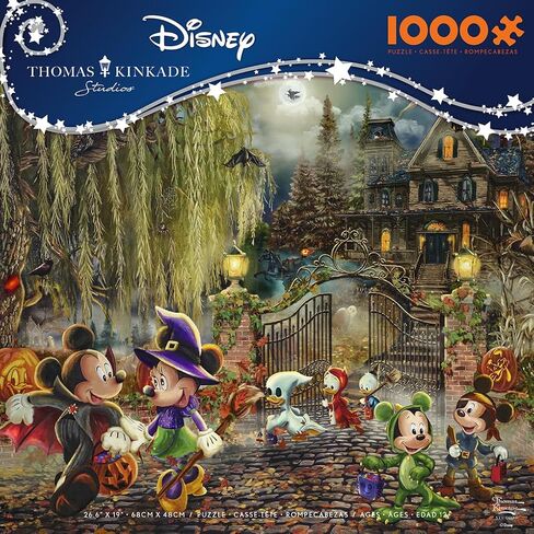 Ceaco - Thomas Kinkade - Disney - Mickey and Minnie Halloween Fun - 1000 Piece Jigsaw Puzzle in Saudi Arabia