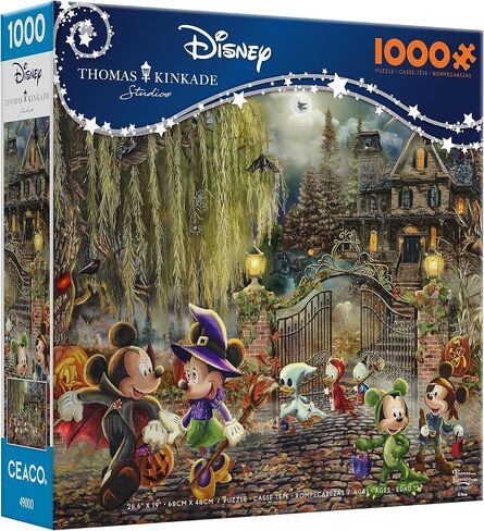 Ceaco - Thomas Kinkade - Disney - Mickey and Minnie Halloween Fun - 1000 Piece Jigsaw Puzzle in Saudi Arabia