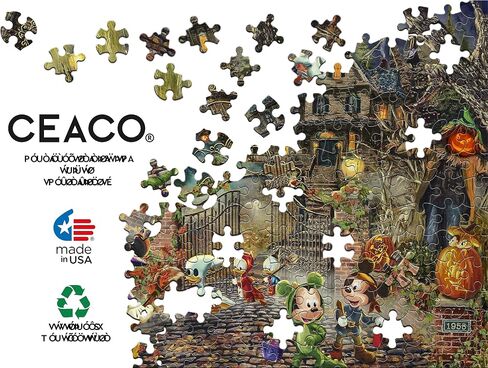 Ceaco - Thomas Kinkade - Disney - Mickey and Minnie Halloween Fun - 1000 Piece Jigsaw Puzzle in Saudi Arabia