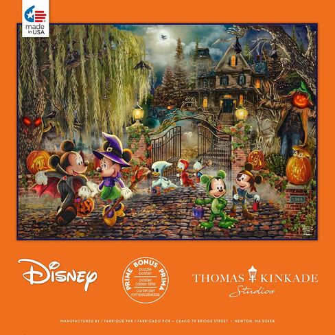 Ceaco - Thomas Kinkade - Disney - Mickey and Minnie Halloween Fun - 1000 Piece Jigsaw Puzzle in Saudi Arabia
