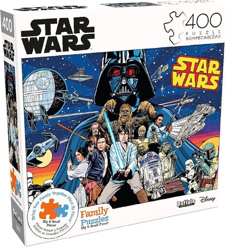 Buffalo Games - Star Wars - Comic Pinball Art - 400 Piece Jigsaw Puzzle for Families Challenging Puzzle Perfect for Family Time - 400 Piece Finished Size is 21.25 x 15.00 in Saudi Arabia