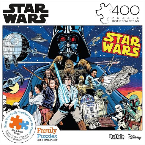 Buffalo Games - Star Wars - Comic Pinball Art - 400 Piece Jigsaw Puzzle for Families Challenging Puzzle Perfect for Family Time - 400 Piece Finished Size is 21.25 x 15.00 in Saudi Arabia