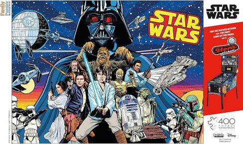 Buffalo Games - Star Wars - Comic Pinball Art - 400 Piece Jigsaw Puzzle for Families Challenging Puzzle Perfect for Family Time - 400 Piece Finished Size is 21.25 x 15.00 in Saudi Arabia