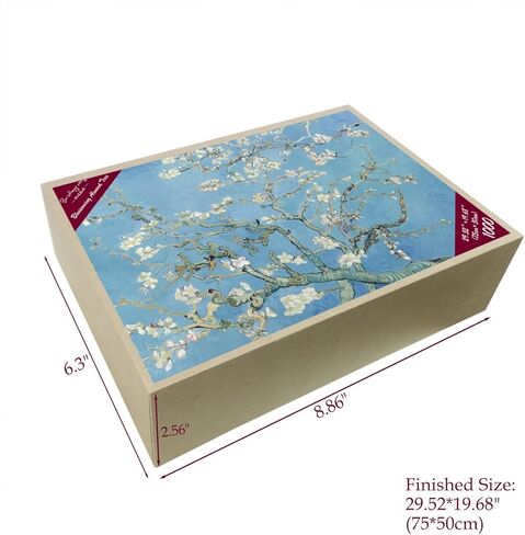 Bristlegrass Wooden Jigsaw Puzzles for Adults 1000 Pieces Van Gogh Famous Paintings - Almond Blossoms Gifts Art Collectibles Decorative Painting Puzzles (1000 pcs) in Kuwait