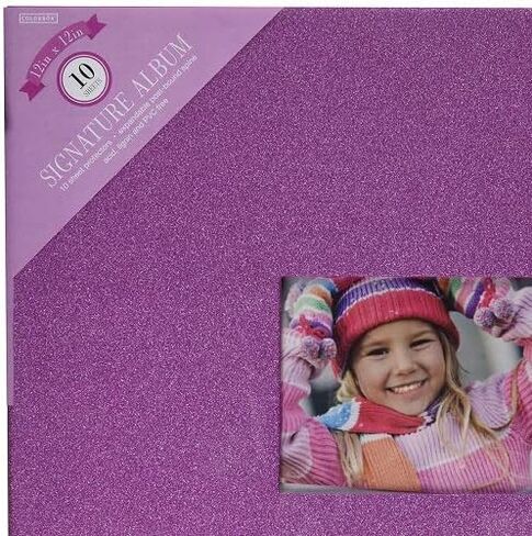 Colorbok 71873D Glitter Post Bound Album, 12 by 12", Pink in Kuwait