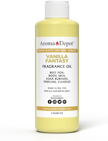 4oz Vanilla Fantasy Perfume Oil for Making, Body Oil, Soap, Candle Making & Incense. Our Version is a Premium Quality Undiluted & Alcohol Free in Saudi Arabia