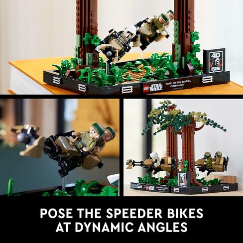 LEGO Star Wars Endor Speeder Chase Diorama 75353 Home Décor Building Set for Adults, Classic Collectible with Luke Skywalker and Princess Leia Minifigures, Fun Birthday Gift for Star Wars Fans in Saudi Arabia