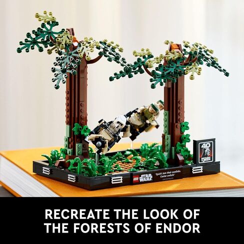 LEGO Star Wars Endor Speeder Chase Diorama 75353 Home Décor Building Set for Adults, Classic Collectible with Luke Skywalker and Princess Leia Minifigures, Fun Birthday Gift for Star Wars Fans in Saudi Arabia